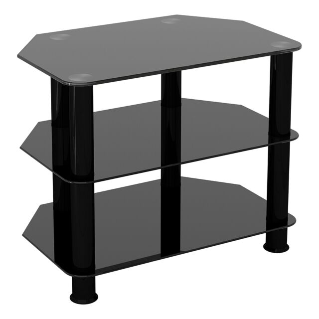 AVF SDC600BB Glass Tube Stand 600 Blk Blk Black