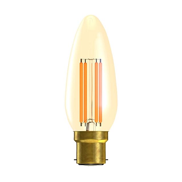 Bell 60807 Pro Led Vintage Candle Bc/B22 3.3W 365Lm 2200K Amber