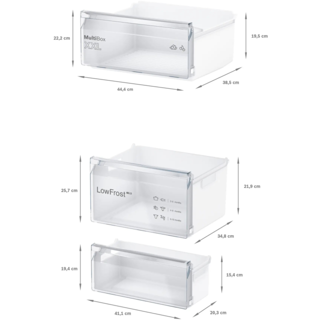 Bosch KIV87NSE0G, Built-in fridge-freezer with freezer at bottom