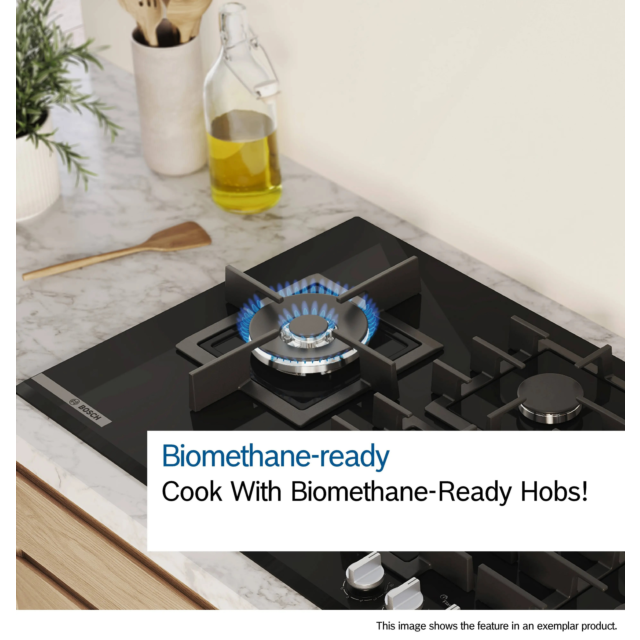 Bosch PBP6B6K60 Series 2, Gas Hob, 60 Cm, Enamel, Black