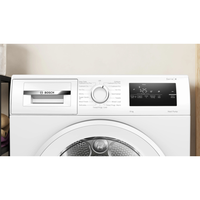 Bosch WTH85225GB Series 4, Heat Pump Tumble Dryer White