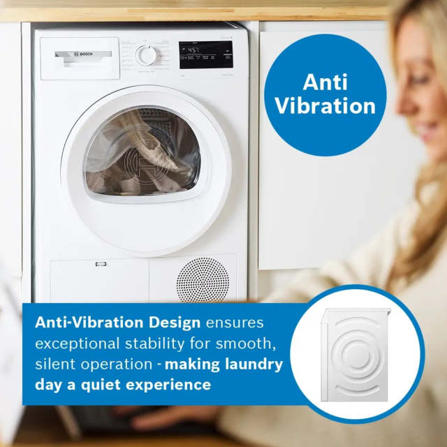 Bosch WTH85225GB Series 4, Heat Pump Tumble Dryer White