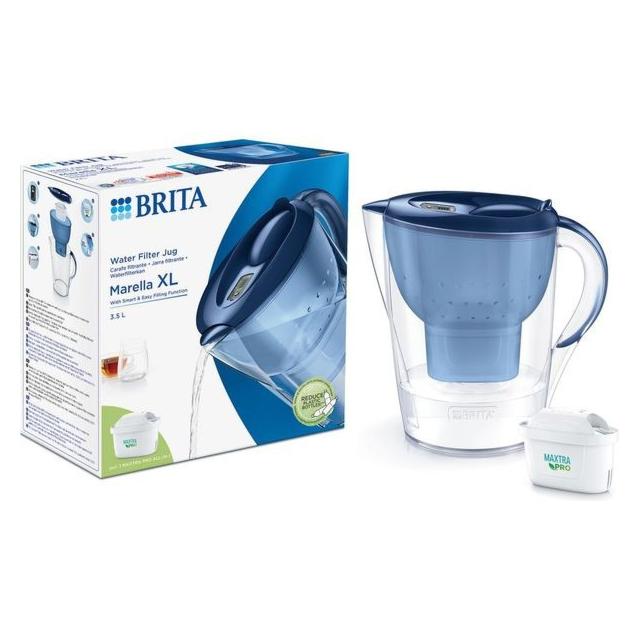 Brita BA1122 3.5L Marella Xl Water Filter Jug With 1 Cartridge Dark Blue