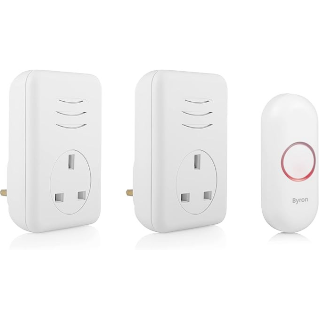 Byron DBY-22317UK Twinpack Wireless Doorbell Set White