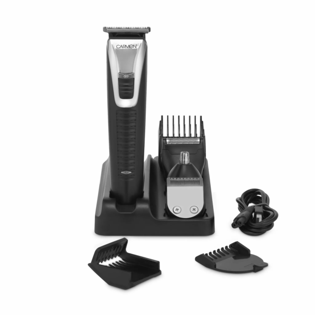 Carmen C81239BLK 9-In-1 Grooming Set Black