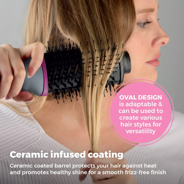 Carmen C81243 2-In-1 Volumising Hot Air Brush Grey