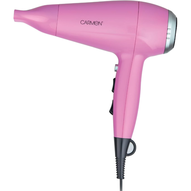 Carmen C81247PNK 2200W Hair Dryer, Three Heat & Two Speed Settings Pink