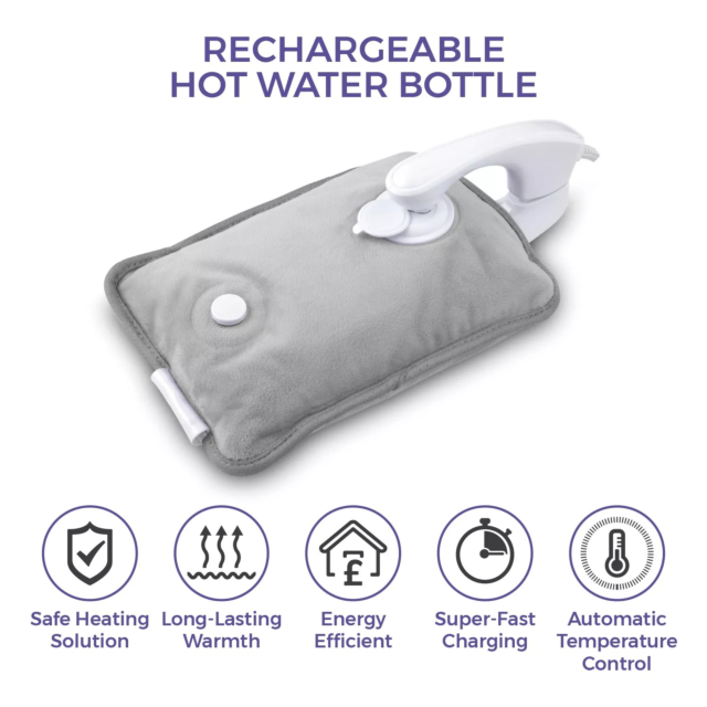 Carmen C85043GRY Rechargeable Hot Water Bottle Grey