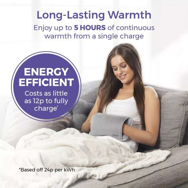Carmen C85043GRY Rechargeable Hot Water Bottle Grey