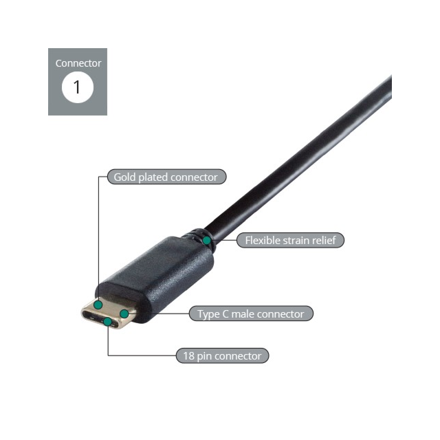 Connekt gear 26-0402 USB 3.1 Type C To HDMI Active 4K Adapter - Male To Female Black
