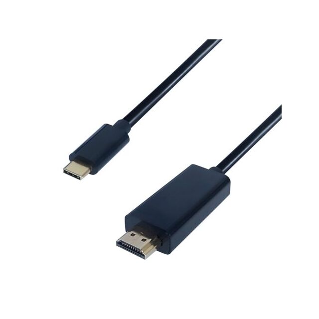 Connekt gear 26-2993 2M USB 3.1 Connector Cable Type C Male To HDMI Male Black