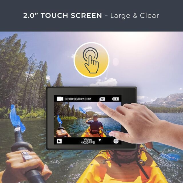 Easypix 20160 Goxtreme Vision+ 4K Video With 2inch Touch Screen Silver / Black