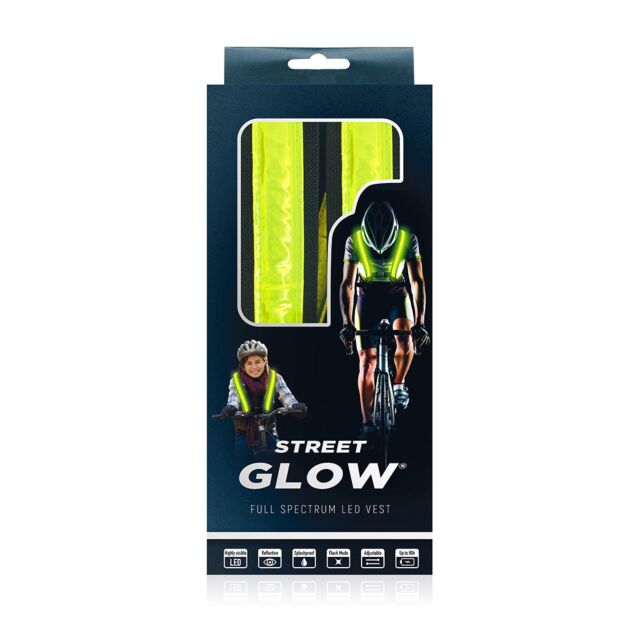 Easypix 65000 Full Spectrum Luminous Vest - Street Glow 'Kids' Black - Yellow