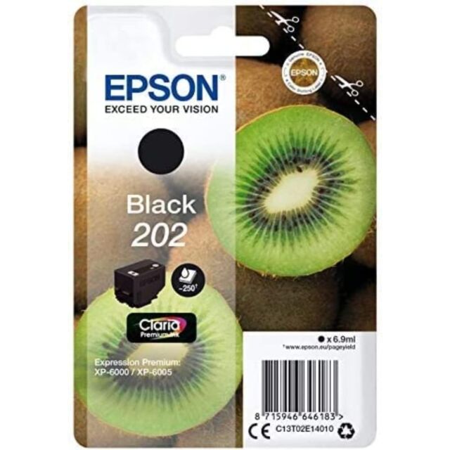 Epson C13T02E14010 Kiwi 202 Black Ink Black
