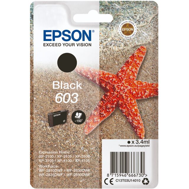 Epson C13t03u14010 603 Ink Starfish Black
