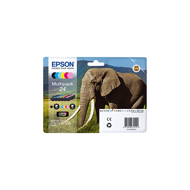 Epson C13t24284011 Elephant Multipack (24) 6 Colour
