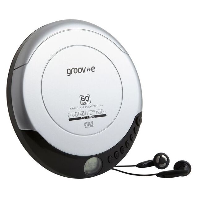 Groove GV-PS110-SR Personal CD Player - Anti-Skip - LCD Display