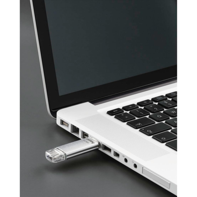 Hama 00124161 C-Laeta 16Gb USB-A & USB-C Memory Pen Silver