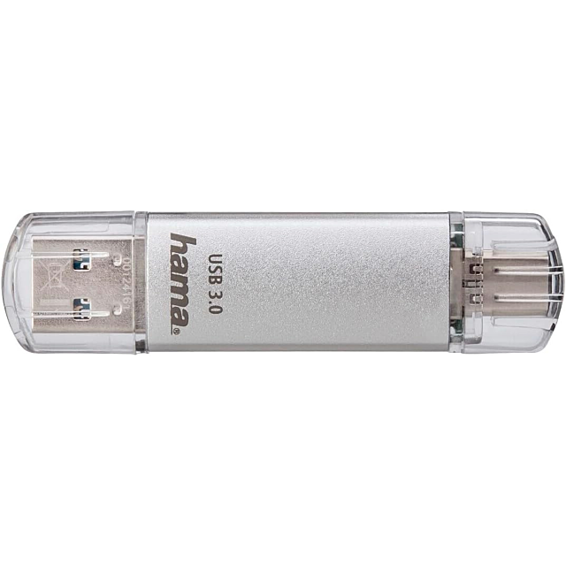 Hama 00124161 C-Laeta 16Gb USB-A & USB-C Memory Pen Silver