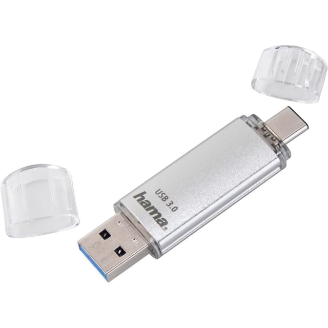 Hama 00124161 C-Laeta 16Gb USB-A & USB-C Memory Pen Silver
