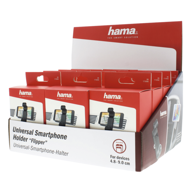 Hama 00173890 Universal Holder For Ventilation Panels Black