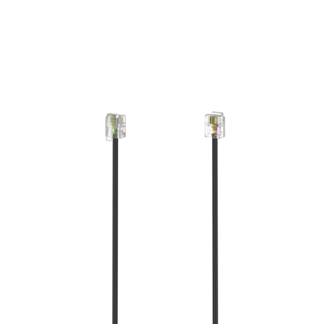 Hama 00201137 Modular Cable 6P4c To 6P4c 3M Black