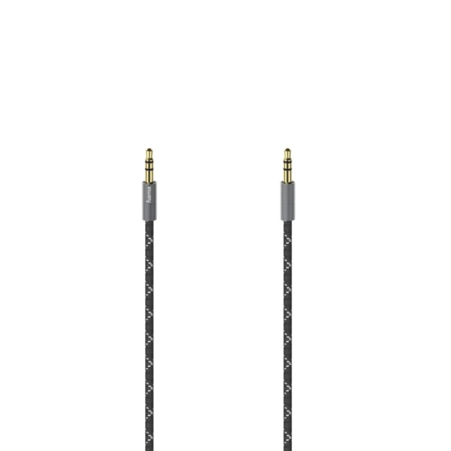 Hama 00205130 Audio Cable, 3.5Mm Jack Plug - Plug, Stereo, Metal, Gold Plated, 1.5M Black