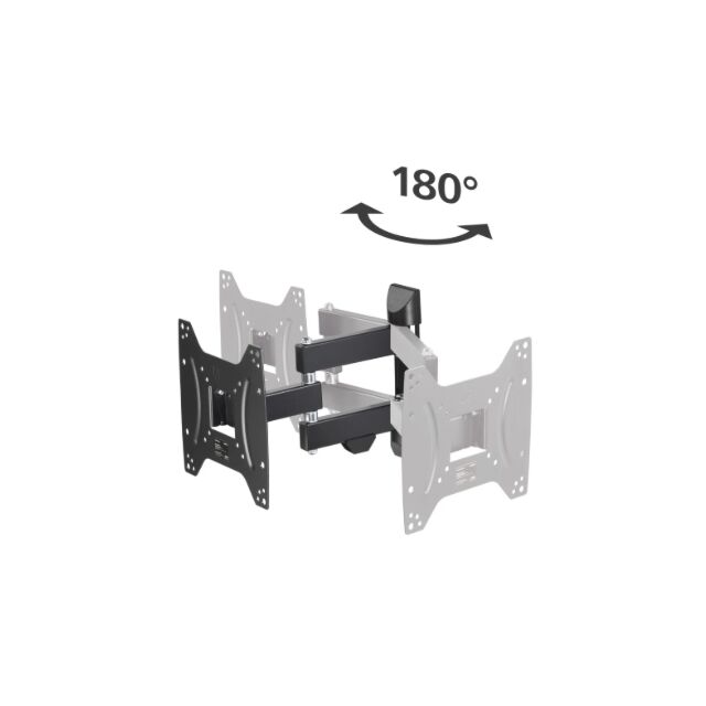 Hama 00220822 Full Motion TV Wall Bracket 19inch- 48inch Black