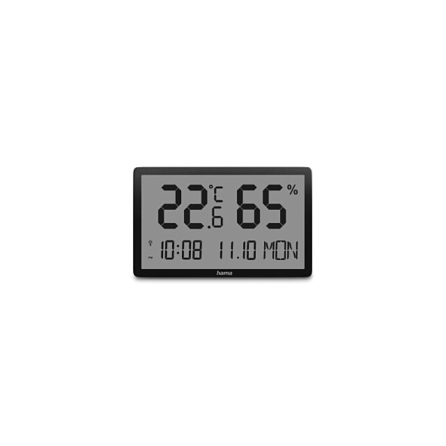 Hama 00222232 Thermo-/Hygrometer Dcf Radio Clock Black