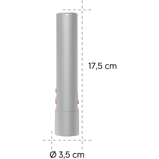 Hama 00228603 Rechargable Led Flashlight 350 Lumens Grey