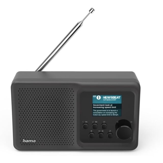 Hama DR5BT Dr5bt Small Dab+ Radio Bluetooth 1.7inch Display 00054255