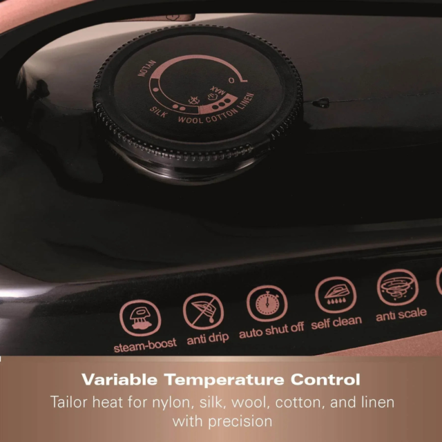 HAMILTON BEACH HB268SGBG Pro Care Steam Generator Iron 3100W Black - Rose Gold