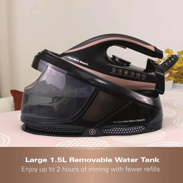 HAMILTON BEACH HB268SGBG Pro Care Steam Generator Iron 3100W Black - Rose Gold