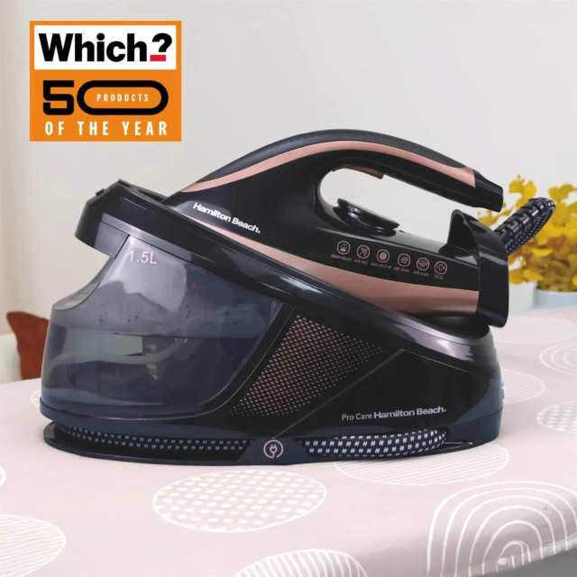 HAMILTON BEACH HB268SGBG Pro Care Steam Generator Iron 3100W Black - Rose Gold
