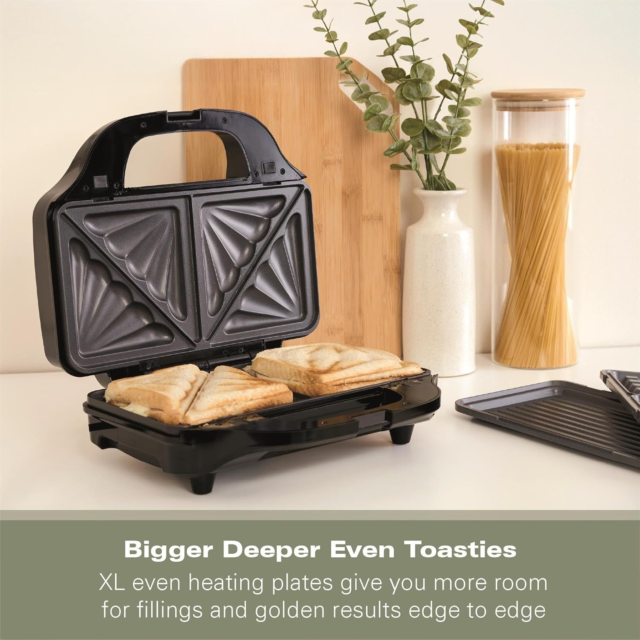 HAMILTON BEACH HBSLS2002 Xl 4-In-1 Deep Fill Snack Maker Black