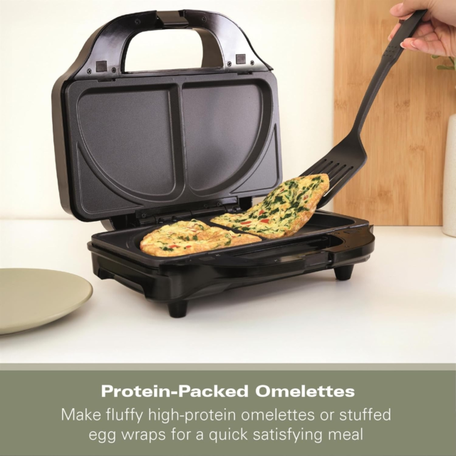 HAMILTON BEACH HBSLS2002 Xl 4-In-1 Deep Fill Snack Maker Black