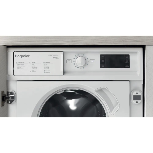 Hotpoint BIWDHG75148UKN Integrated Washer Dryer White