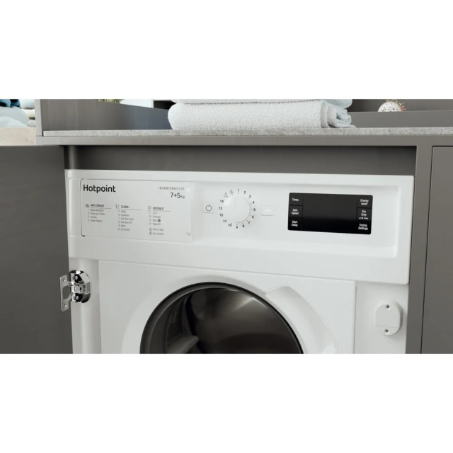 Hotpoint BIWDHG75148UKN Integrated Washer Dryer White