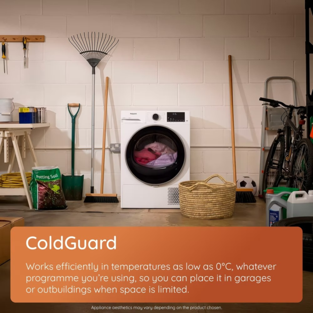 Hotpoint CHSD83MWWUK Heat Pump Tumble Dryer: Freestanding, 8,0Kg White