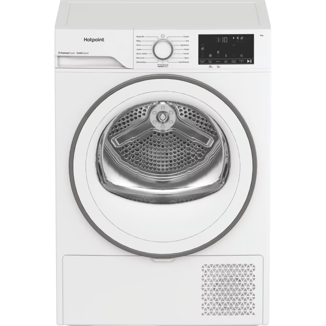 Hotpoint CHSD83MWWUK Heat Pump Tumble Dryer: Freestanding, 8,0Kg White