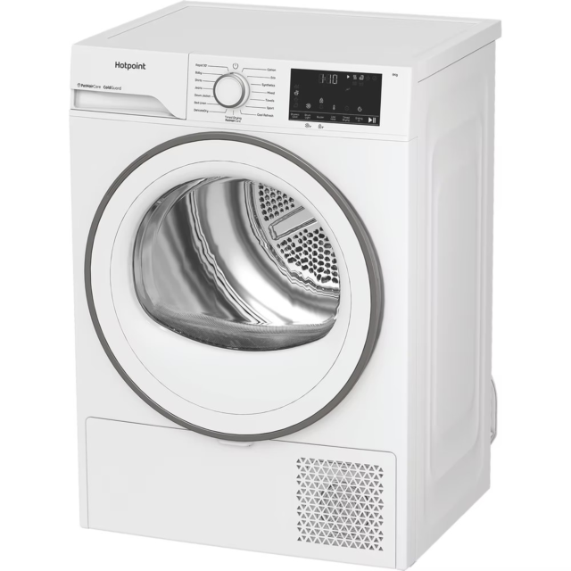 Hotpoint CHSD83MWWUK Heat Pump Tumble Dryer: Freestanding, 8,0Kg White