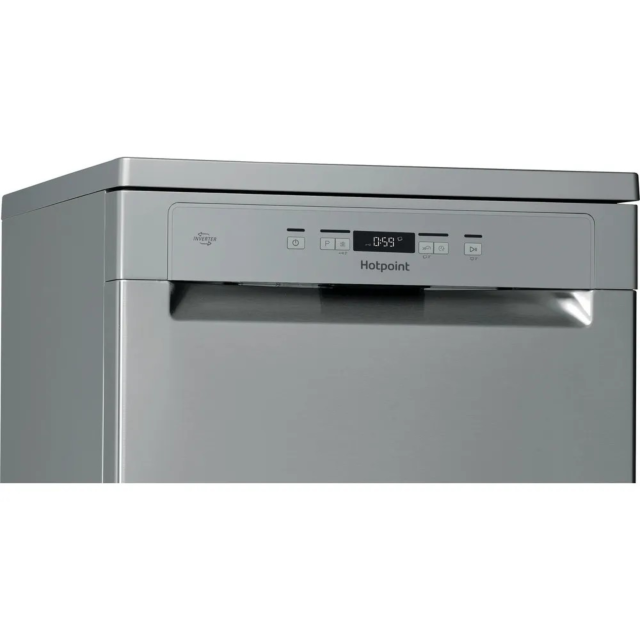 Hotpoint HP2FFC14BN6XUK Fs Full Size Dishwasher 14 Place Set 8.9L 7 Progs With Activedry Inox