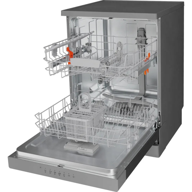 Hotpoint HP2FFC14BN6XUK Fs Full Size Dishwasher 14 Place Set 8.9L 7 Progs With Activedry Inox