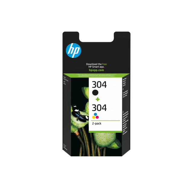 Hp 3Jb05ae 304 Black + 304 Tri-Colour Combo 2-Pack Multipack
