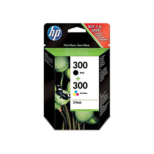 Hp Cn637ee 300 Ink Cartridge Multipack Black, Tri-Colour