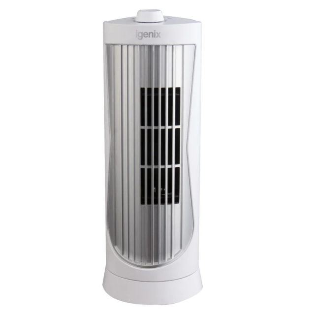 Igenix DF0020WH 12 Inch Mini Tower Fan, 2 Speed White