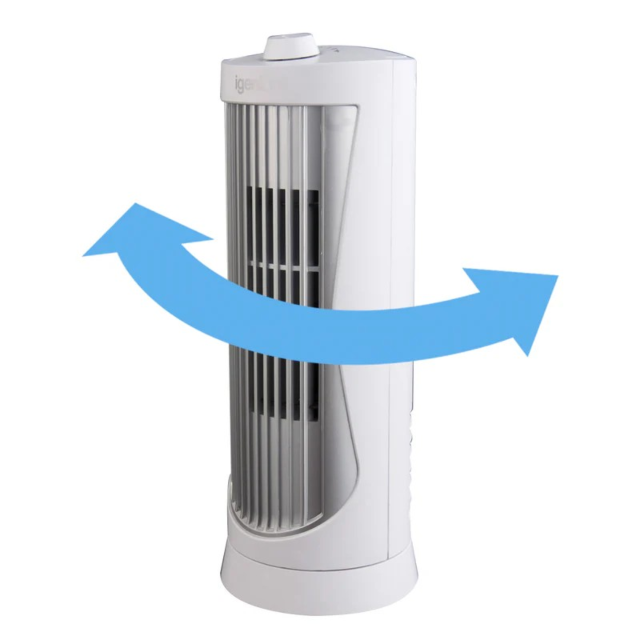 Igenix DF0020WH 12 Inch Mini Tower Fan, 2 Speed White
