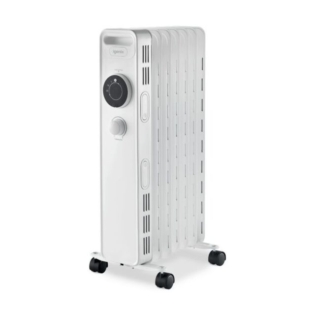 Igenix IG2615 1.5Kw Manual Oil Filled Radiator Whiite