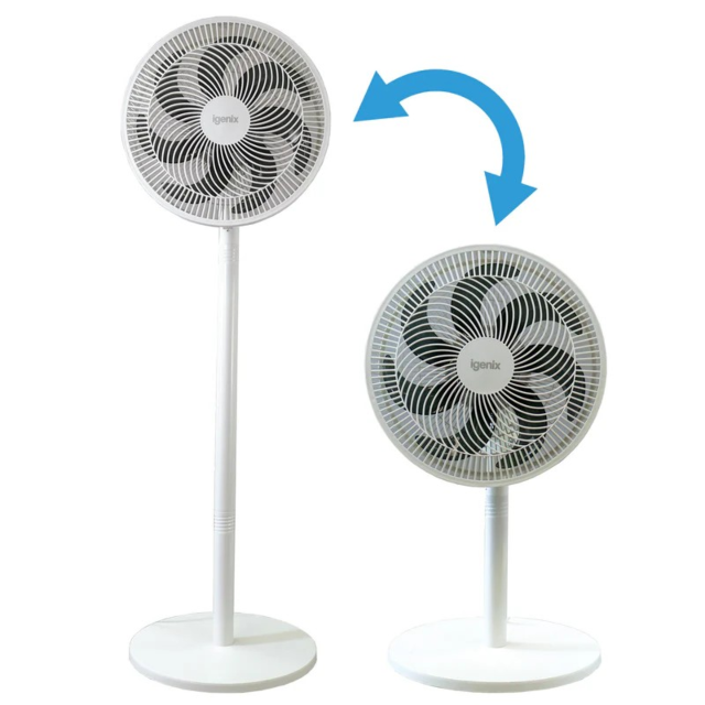 Igenix IGFP012W 12 Inch 7 Bladed Pedestal Fan White