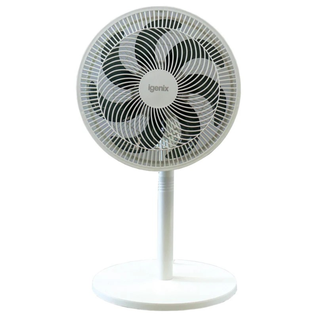 Igenix IGFP012W 12 Inch 7 Bladed Pedestal Fan White